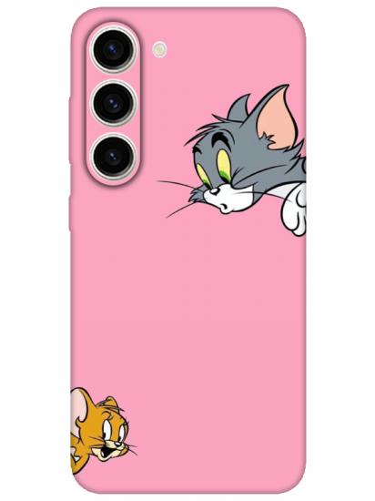 Samsung S23 Tom And Jerry Pembe Telefon Kılıfı