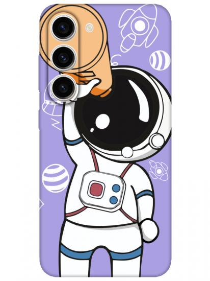 Samsung S23 Astronot Lila Telefon Kılıfı