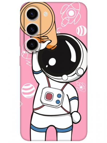 Samsung S23 Astronot Pembe Telefon Kılıfı