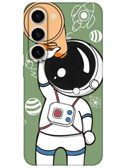 Samsung S23 Astronot Yeşil Telefon Kılıfı