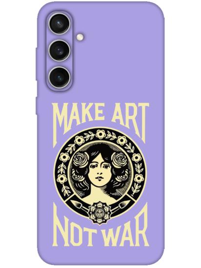 Samsung S23 FE Make Art Not War Lila Telefon Kılıfı