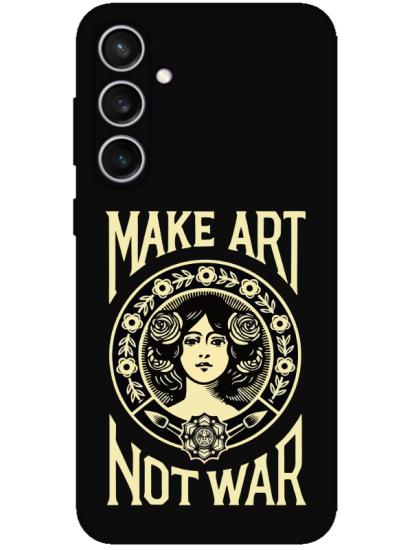 Samsung S23 FE Make Art Not War Siyah Telefon Kılıfı