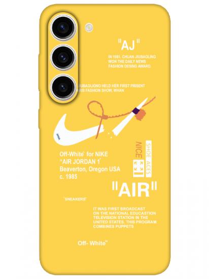 Samsung S23 Plus Nike Air Sarı Telefon Kılıfı