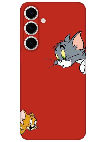 Samsung S24 Tom And Jerry Kırmızı Telefon Kılıfı