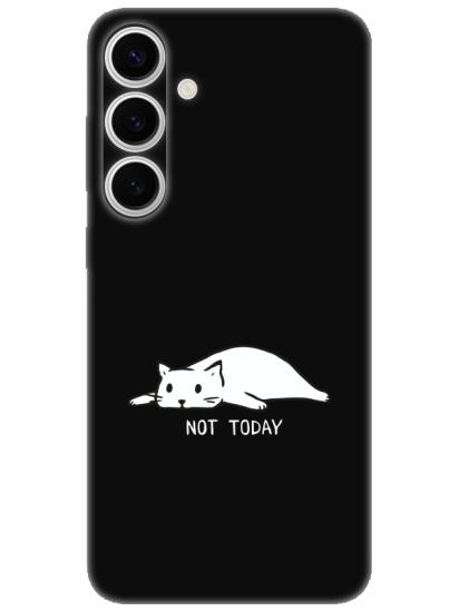 Samsung S24 Not Today Kedi Siyah Telefon Kılıfı