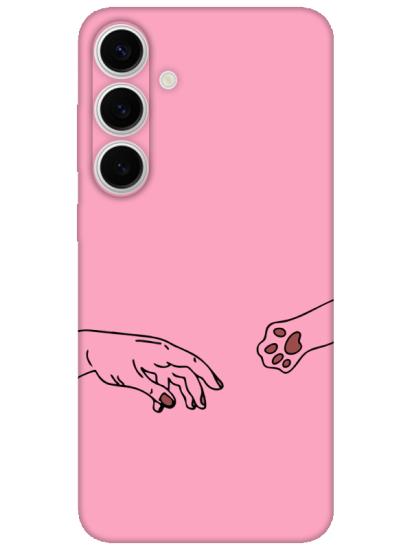 Samsung S24 Plus Hand And Paw Pembe Telefon Kılıfı