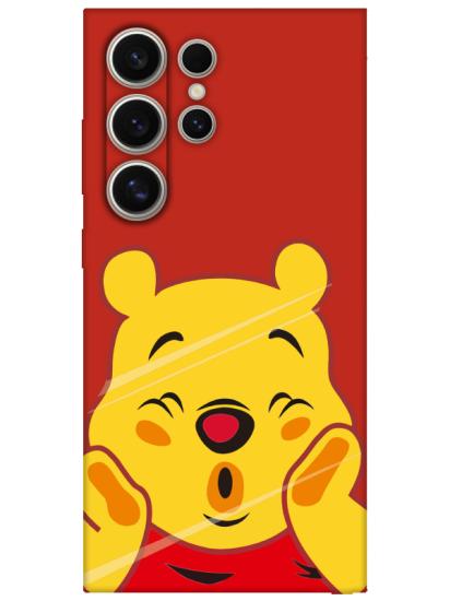 Samsung S24 Ultra Winnie The Pooh Kırmızı Telefon Kılıfı