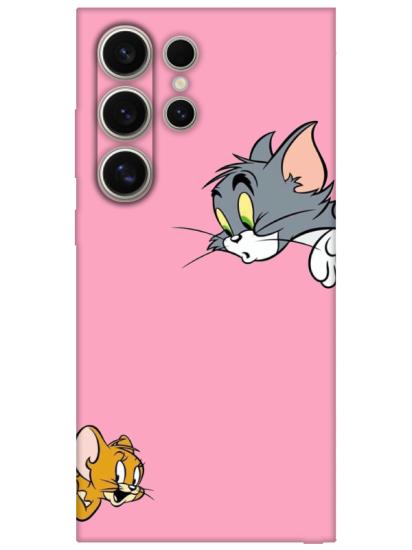 Samsung S24 Ultra Tom And Jerry Pembe Telefon Kılıfı