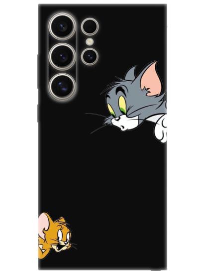 Samsung S24 Ultra Tom And Jerry Siyah Telefon Kılıfı