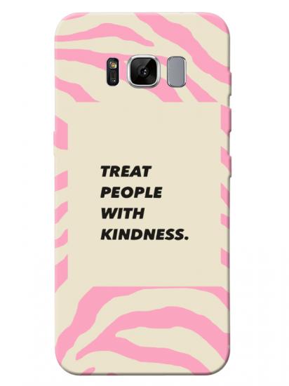 Samsung S8 Zebra Motto Pembe Telefon Kılıfı