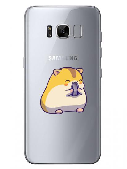 Samsung S8 Sevimli Hamster Şeffaf Telefon Kılıfı