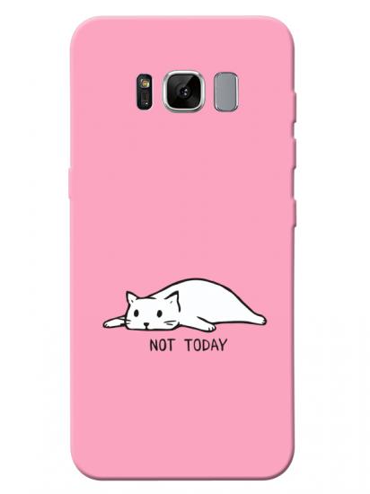 Samsung S8 Not Today Kedi Pembe Telefon Kılıfı