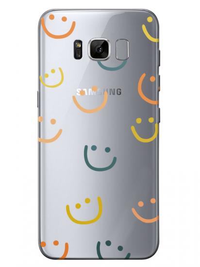 Samsung S8 Emoji Gülen Yüz Şeffaf Telefon Kılıfı