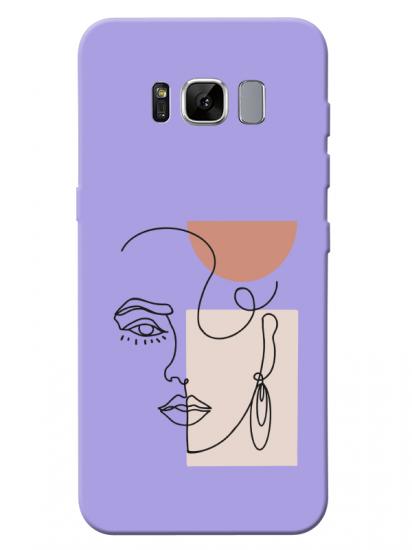 Samsung S8 Women Art Lila Telefon Kılıfı