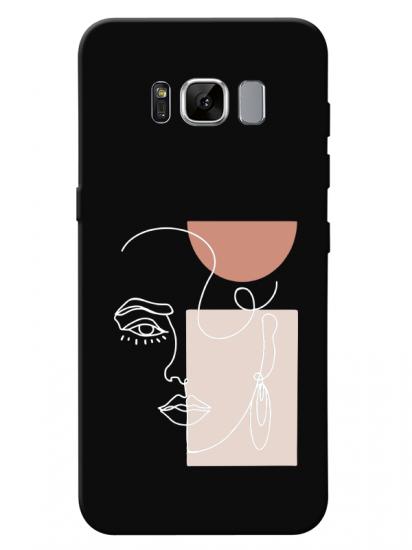 Samsung S8 Women Art Siyah Telefon Kılıfı