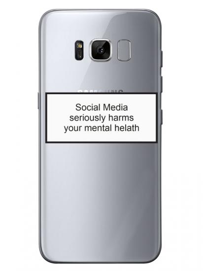 Samsung S8 Social Media Şeffaf Telefon Kılıfı