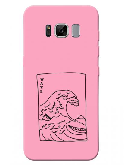 Samsung S8 Kanagawa Wave Pembe Telefon Kılıfı