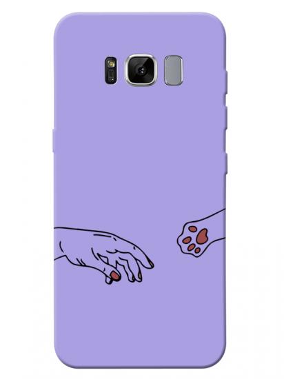 Samsung S8 Hand And Paw Lila Telefon Kılıfı