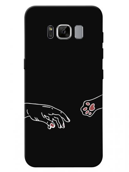 Samsung S8 Hand And Paw Siyah Telefon Kılıfı