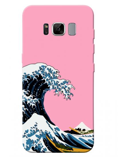 Samsung S8 Kanagawa Pembe Telefon Kılıfı