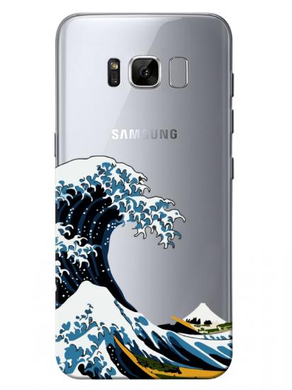 Samsung S8 Kanagawa Şeffaf Telefon Kılıfı