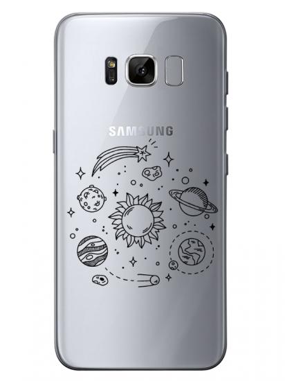 Samsung S8 Gezegen Şeffaf Telefon Kılıfı