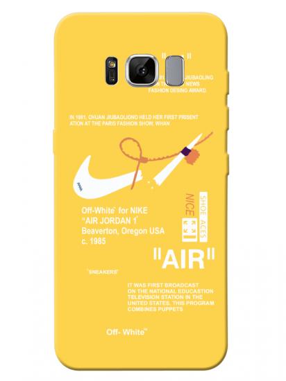 Samsung S8 Plus Nike Air Sarı Telefon Kılıfı