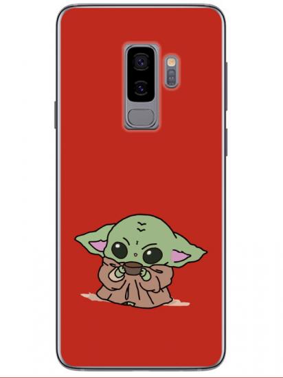 Samsung S9 Baby Yoda Kırmızı Telefon Kılıfı