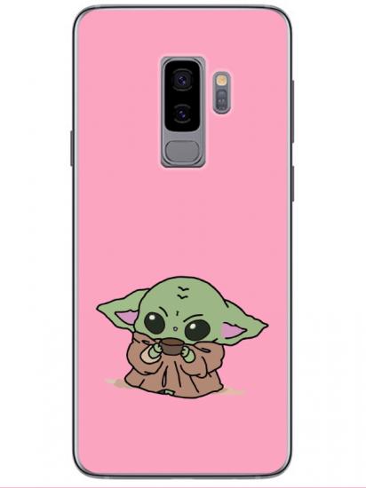 Samsung S9 Baby Yoda Pembe Telefon Kılıfı