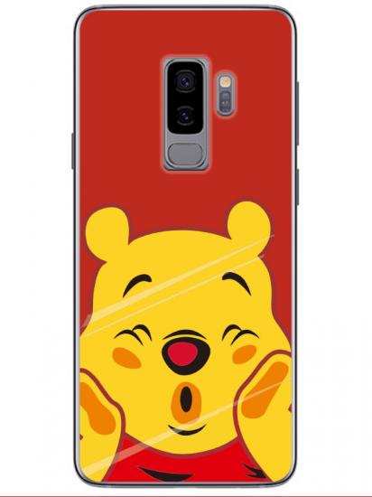 Samsung S9 Winnie The Pooh Kırmızı Telefon Kılıfı