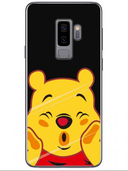 Samsung S9 Winnie The Pooh Siyah Telefon Kılıfı