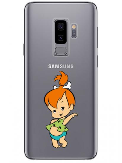 Samsung S9 Taş Devri Kız Bebek Şeffaf Telefon Kılıfı