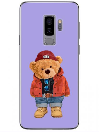 Samsung S9 Teddy Bear Lila Telefon Kılıfı