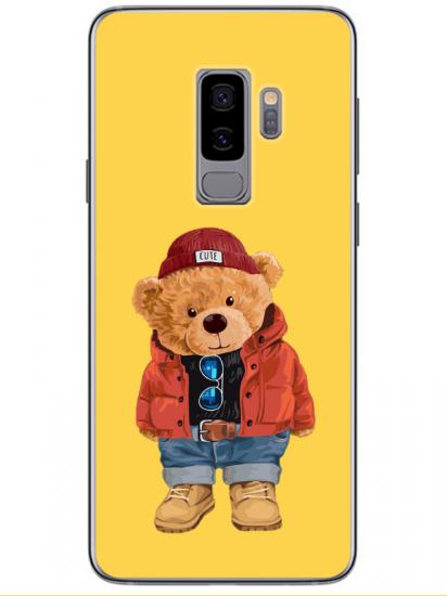 Samsung S9 Teddy Bear Sarı Telefon Kılıfı