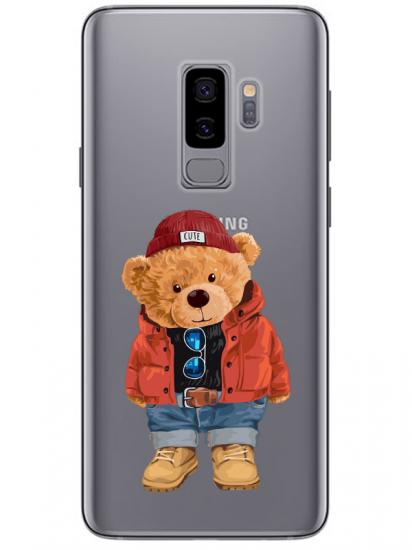 Samsung S9 Teddy Bear Şeffaf Telefon Kılıfı