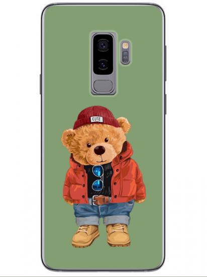 Samsung S9 Teddy Bear Yeşil Telefon Kılıfı