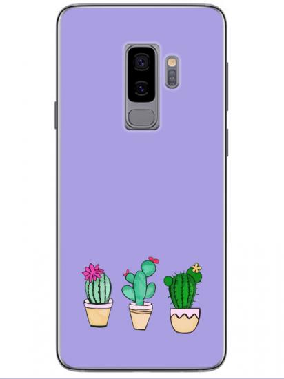 Samsung S9 Kaktüs Lila Telefon Kılıfı