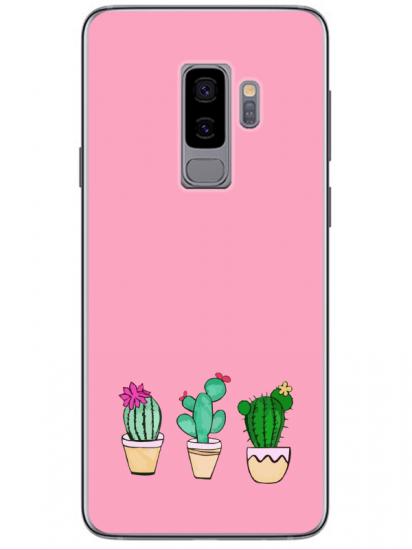 Samsung S9 Kaktüs Pembe Telefon Kılıfı