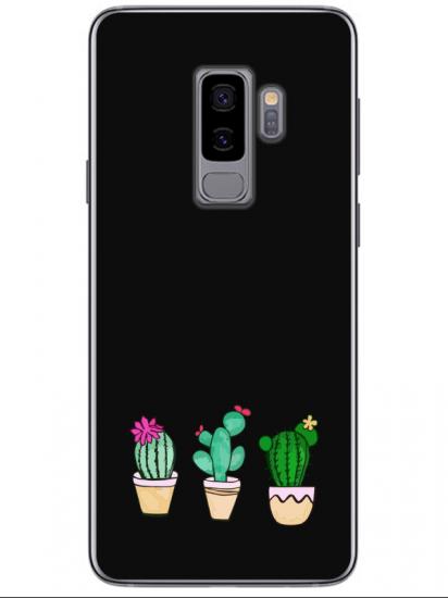 Samsung S9 Kaktüs Siyah Telefon Kılıfı