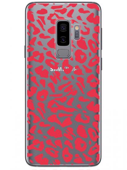 Samsung S9 Leopar Desenli Şeffaf Telefon Kılıfı