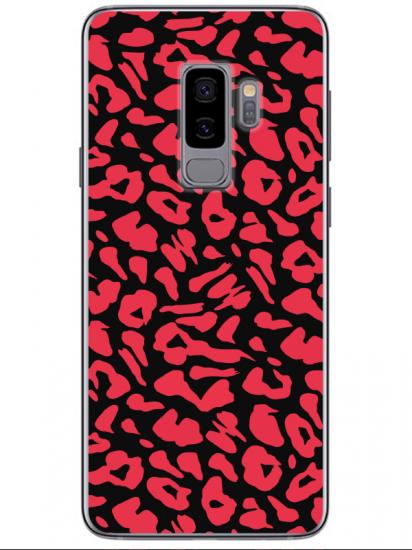 Samsung S9 Leopar Desenli Siyah Telefon Kılıfı