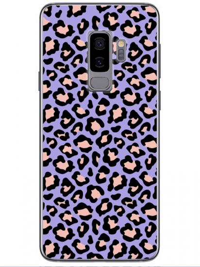 Samsung S9 Leopar Desenli Lila Telefon Kılıfı