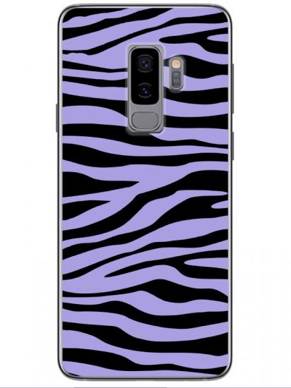 Samsung S9 Zebra Desen Lila Telefon Kılıfı