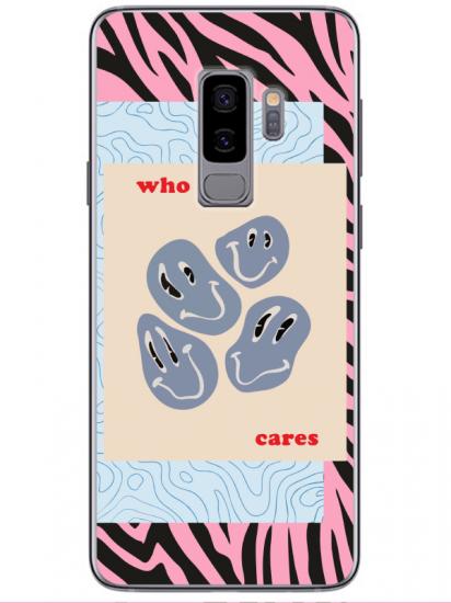 Samsung S9 Zebra Who Cares Pembe Telefon Kılıfı