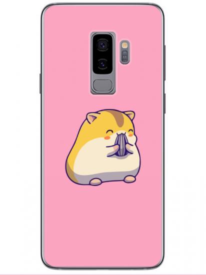 Samsung S9 Sevimli Hamster Pembe Telefon Kılıfı