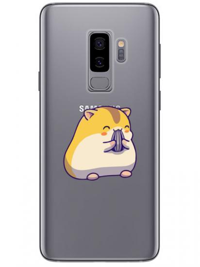 Samsung S9 Sevimli Hamster Şeffaf Telefon Kılıfı