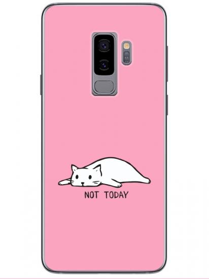 Samsung S9 Not Today Kedi Pembe Telefon Kılıfı