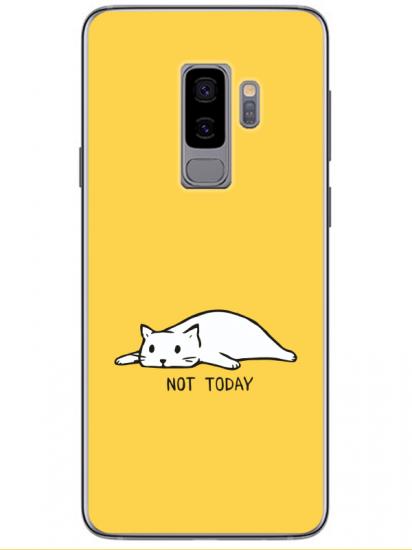 Samsung S9 Not Today Kedi Sarı Telefon Kılıfı