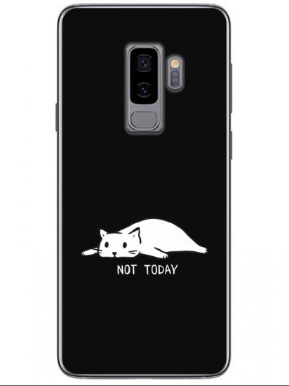 Samsung S9 Not Today Kedi Siyah Telefon Kılıfı