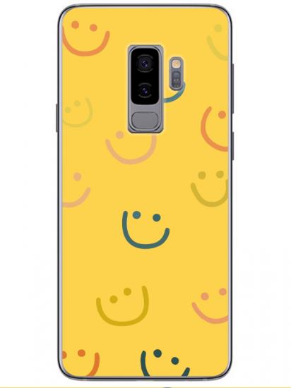 Samsung S9 Emoji Gülen Yüz Sarı Telefon Kılıfı